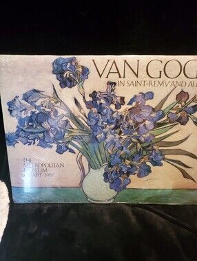 1987 Vincent Van Gogh Irises Wall Calendar Metropolitan Museum of Art Vintage